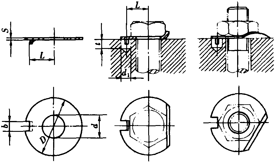 3.外舌止动垫圈(GB/T 856—1988)